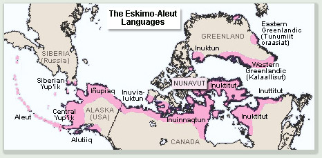 Geography of the Eskimo-Aleut language family